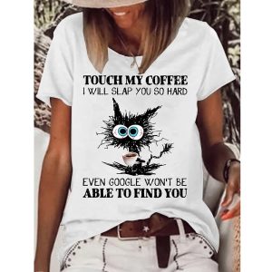Cotton Cat Letter Print Tee
