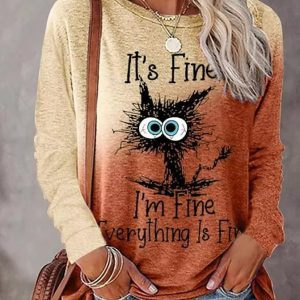 Gradient Print Long Sleeve Tee