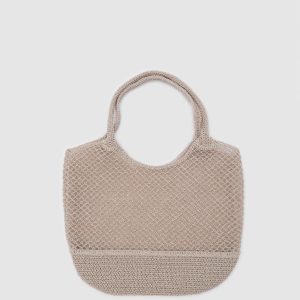 Elegant Beige Crochet Handbag