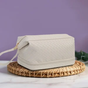 Elegant Woven Cosmetic Bag